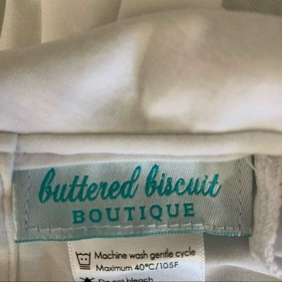 Buttered Biscuit Boutique Girls Long Sleeve‎ White Back Button Top Blouse Size 4 - Picture 2 of 9